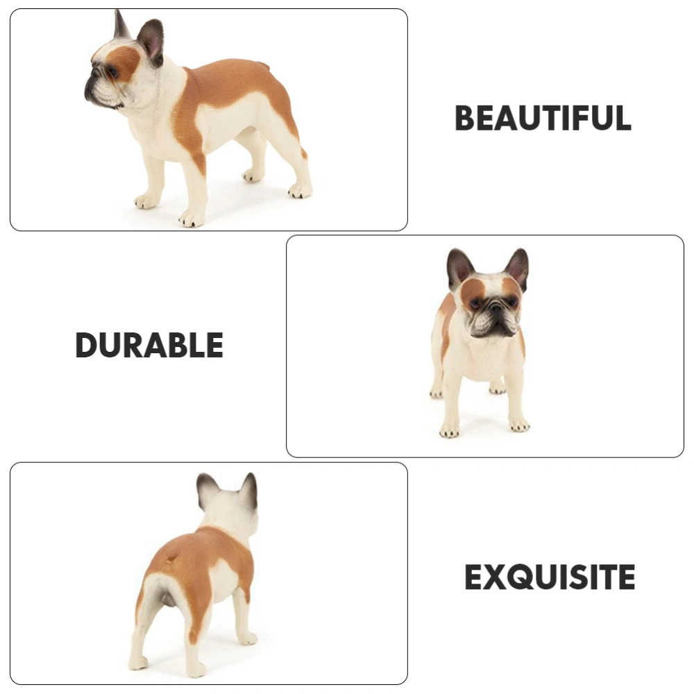 Plastic Dog Statue Ornament Simulated Dog Decoration Animals Design Ornament