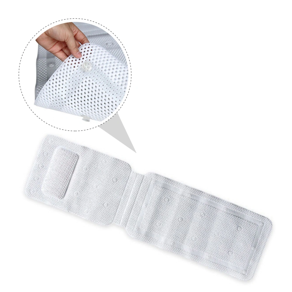 1pc PVC Hollow Bathtub Pad Universal Non Suction Cups Bath Mat (White)