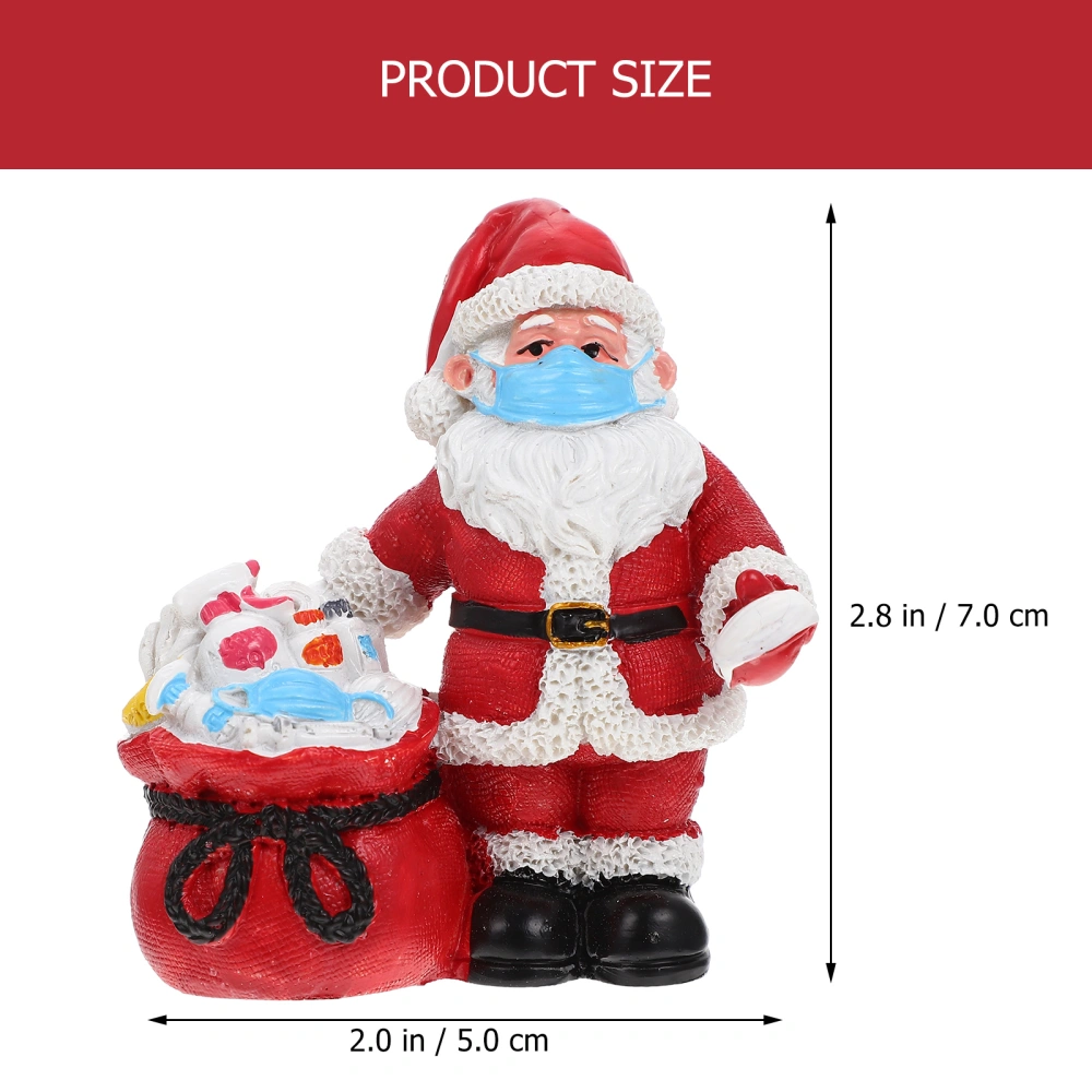 Resin Santa Decor Small Santa Doll Home Decoration Creative Microlandscape Decor