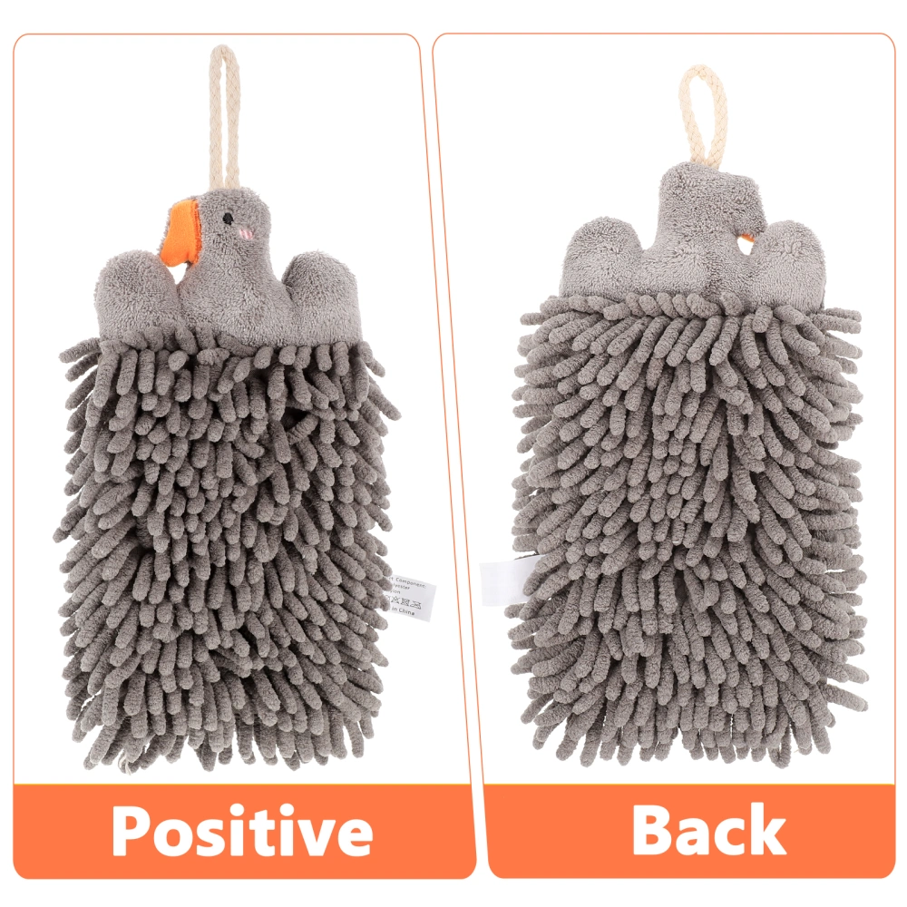 Hanging Chenille Hand Towel Water Absorbent Comfortable Hand Towel for Bathroom