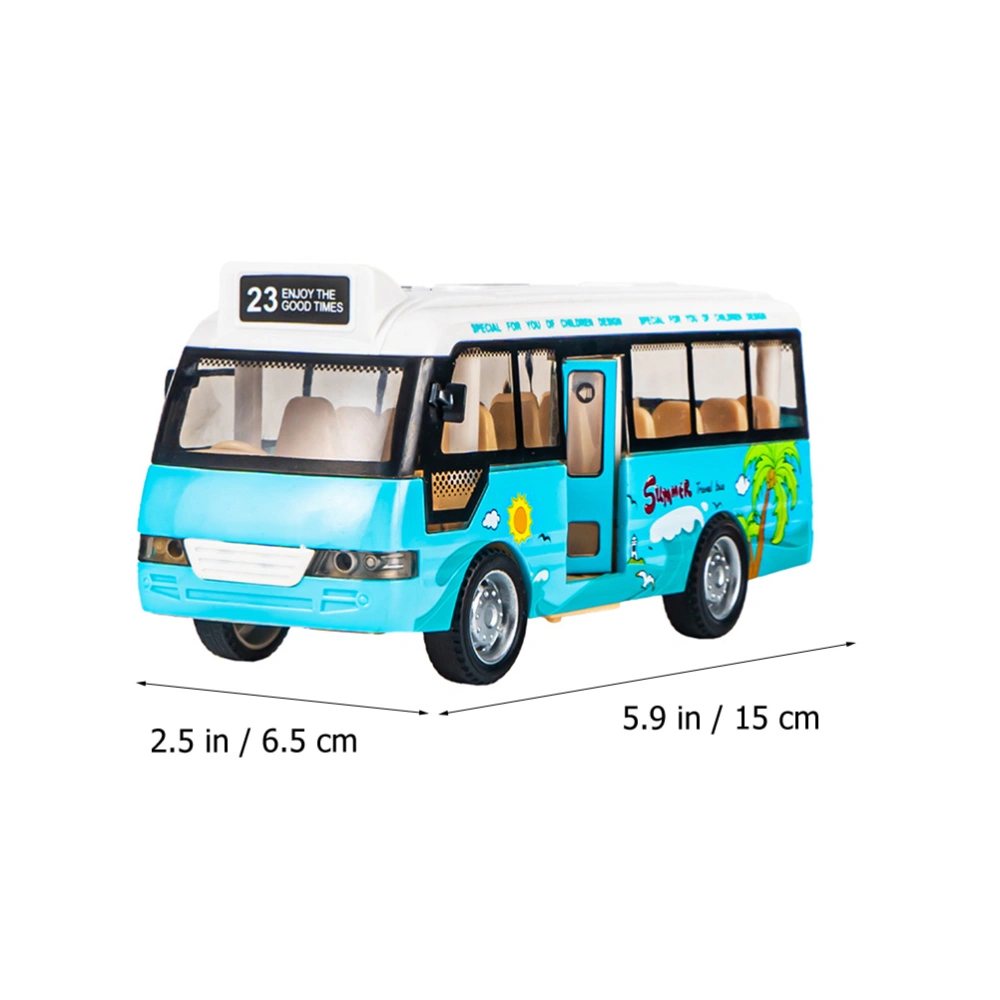 School Bus Model Toy Simulation Bus Toy Kids Bus Plaything with Light and Music