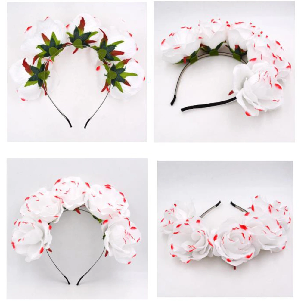 Rose Hair Halloween Decorative Headdress Hair Hoops Beautiful Headband for Woman (Free Size)