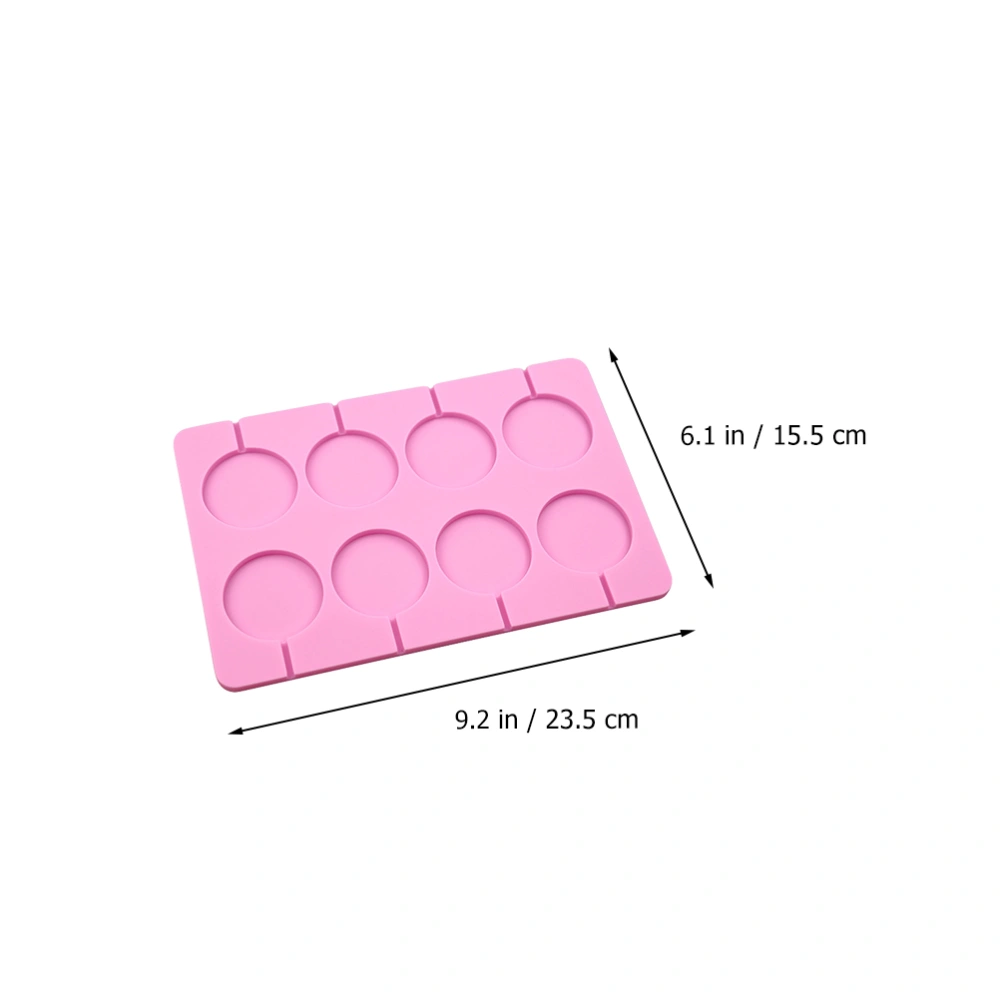 1pc Silicone Lollipop Mold Round 8-hole Mold Kitchen Mold Supply with Sticks