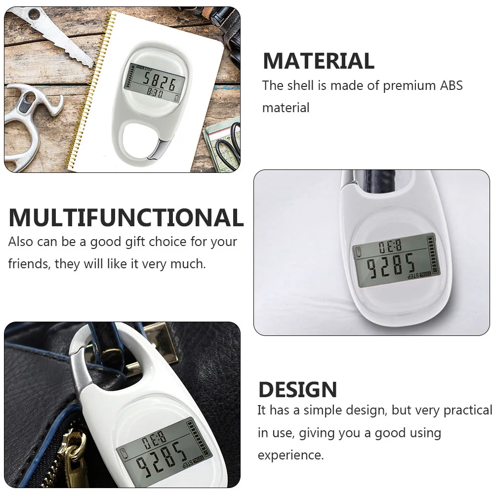 Carabiner Type Pedometer Portable Sports Pedometer Running Pedometer for Outdoor