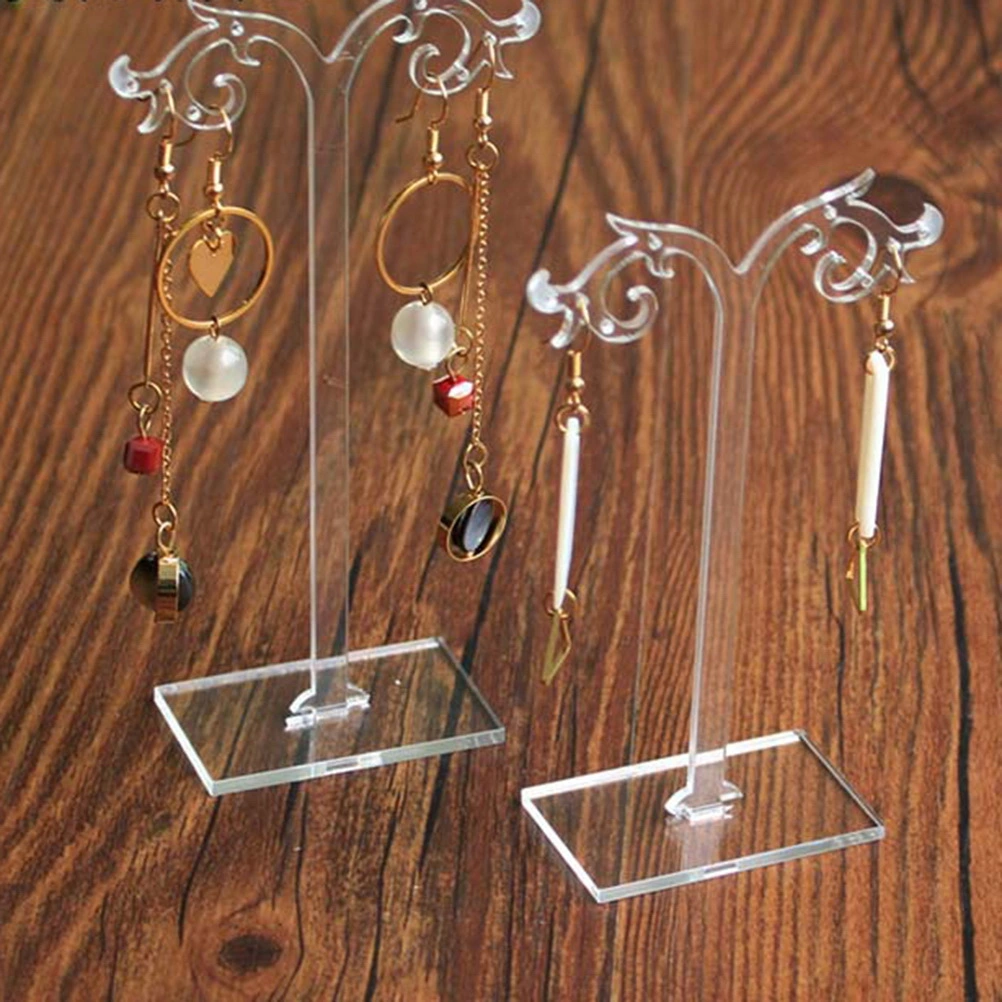 5Pcs Acrylic Decoration Display Racks Chic Jewelry Racks for Home  (Transparent)