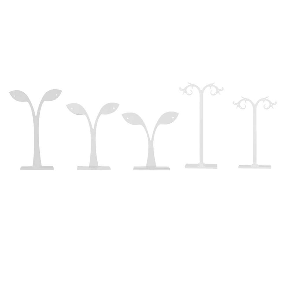 5Pcs Acrylic Decoration Display Racks Chic Jewelry Racks for Home  (Transparent)
