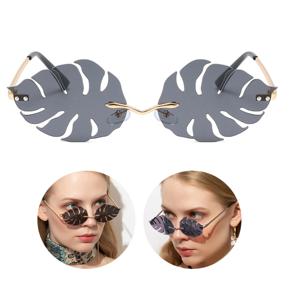 Fashion Sunglasses Leaves Design Anti-UV Sunglasses Delicate Eyewear Glasse Photo Prop Dress Up Accessories