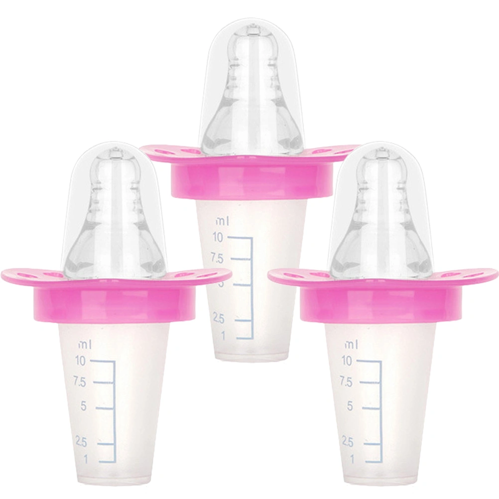 3Pcs Pacifier Type Medicine Feeders Baby Food Feeders Bottle Baby Feeding Tools