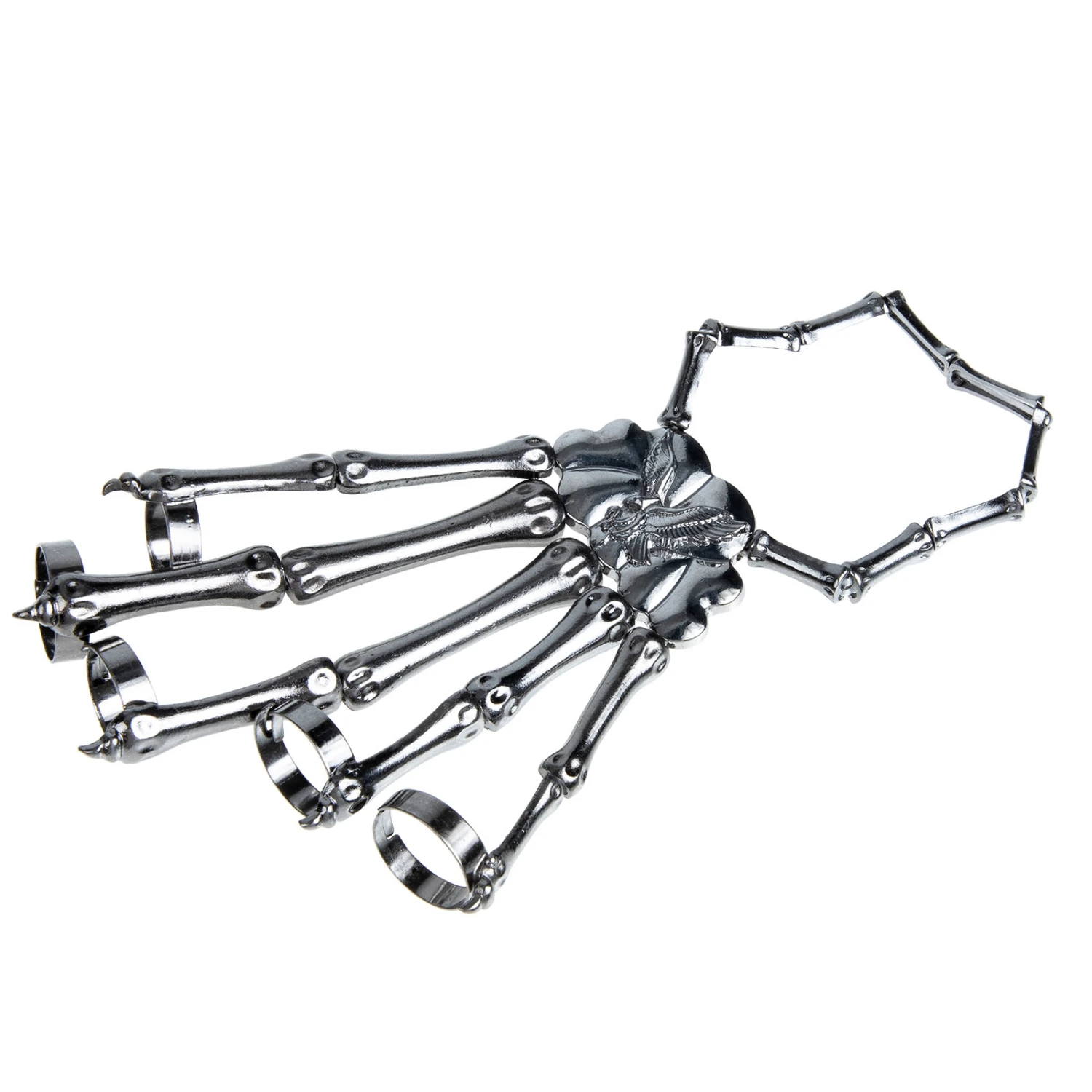 Hand Harness Bracelet Bangle Slave Chain Halloween Skeleton Ghost Claw Bracelet