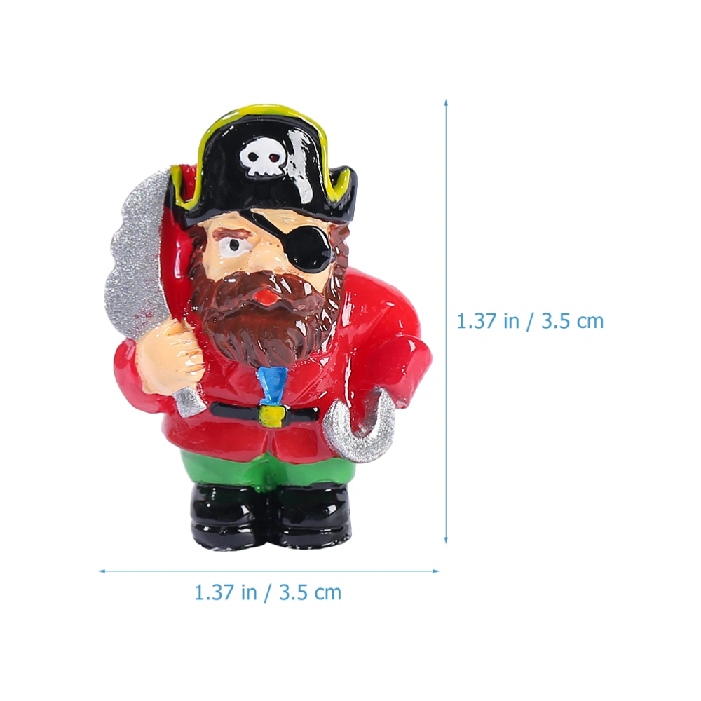 1Set Miniature Pirate Figurines Pirate Ship Treasure Box Figurines Doll House Decor Accessories