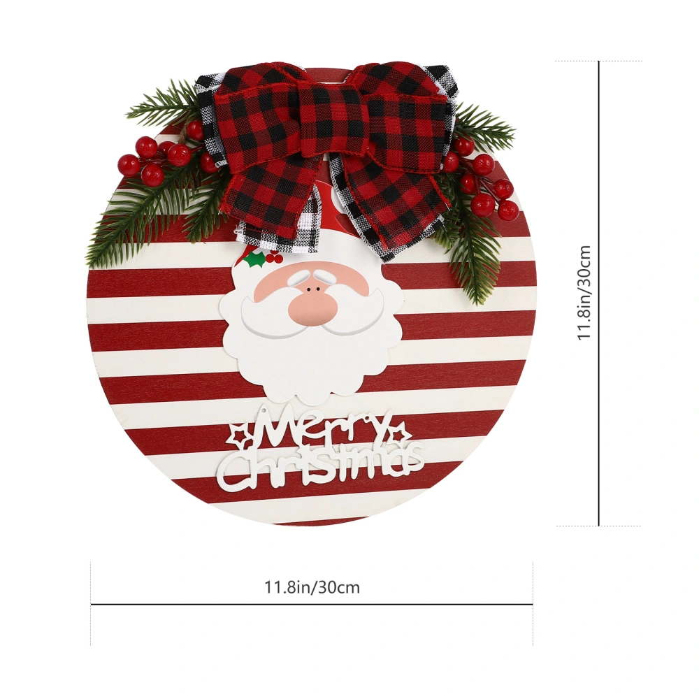 1pc Merry Christmas Decorative Doorplate Wooden Door Hanging Tag (Assorted Color)