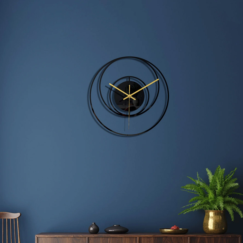 Black Acrylic Wall Clock Mute Wall Clock Modern Style Wall Clock without Battery