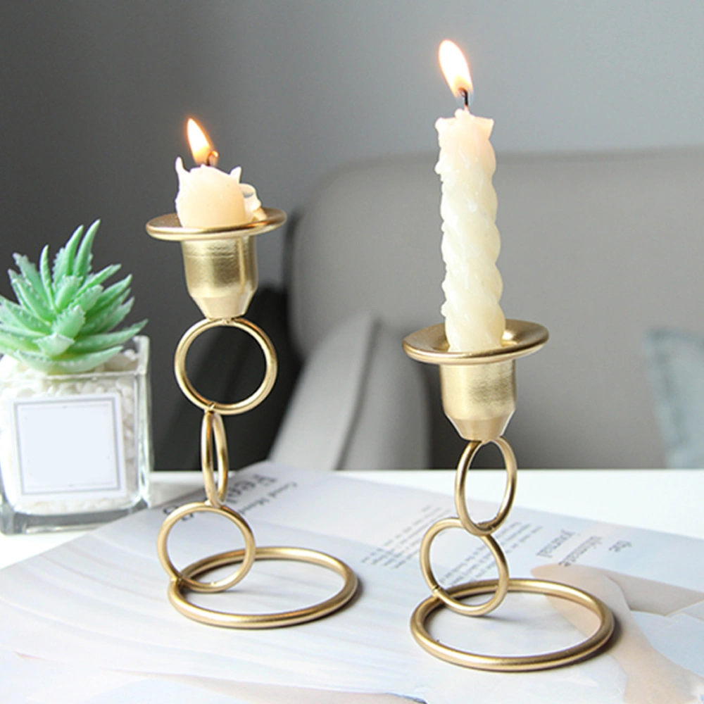 Metal Ring Candle Holder Candlestick Holder Pillar Candle Holder Party Candle Holder