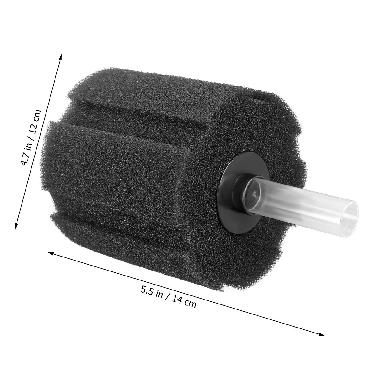 Aquarium Filter Fish Tank Air Pump Skimmer Biochemical Sponge Filter Aquarium Filtration Filter Aquatic Pets Fish Products 290g (Black)