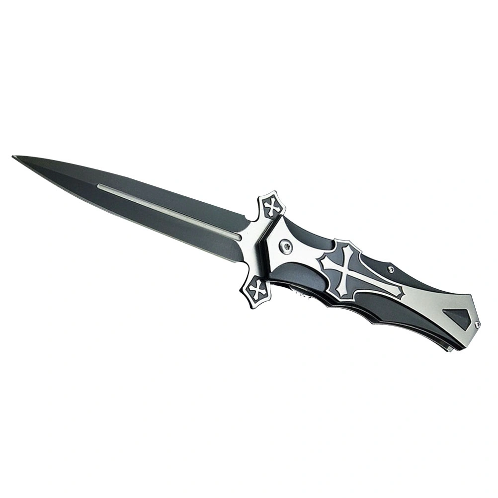 Creative Portable Folding Metal Tool Steel Aluminum Handheld Mini Outdoor Tools Camping Survival Tools Hunting Accessories (Black)