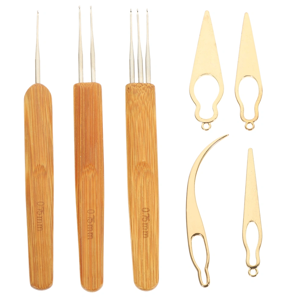 1 Set of Household Crochet Hooks Multi-function Dreadlock Tools Convenient Hair Needles