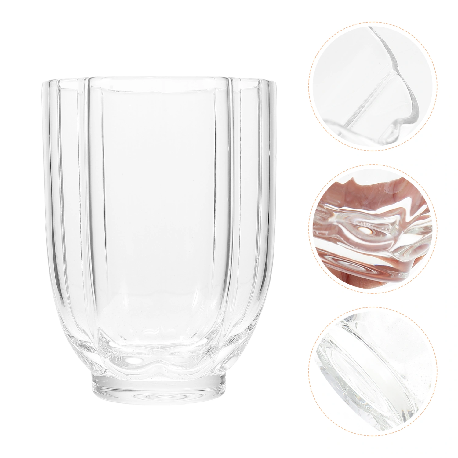 1Pc Home Bar Glass Chic Design Household Ice Cream Milk Glass Cup for Home