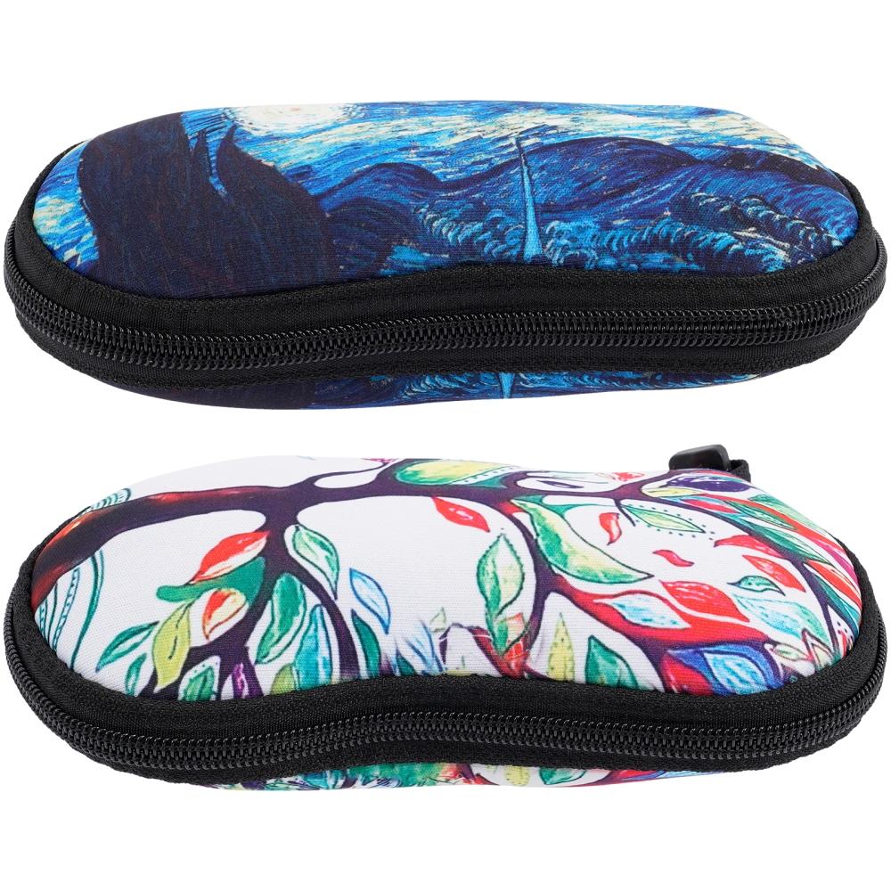 2pcs Neoprene Glasses Case Portable Sunglasses Pouch Travel Glasses Case