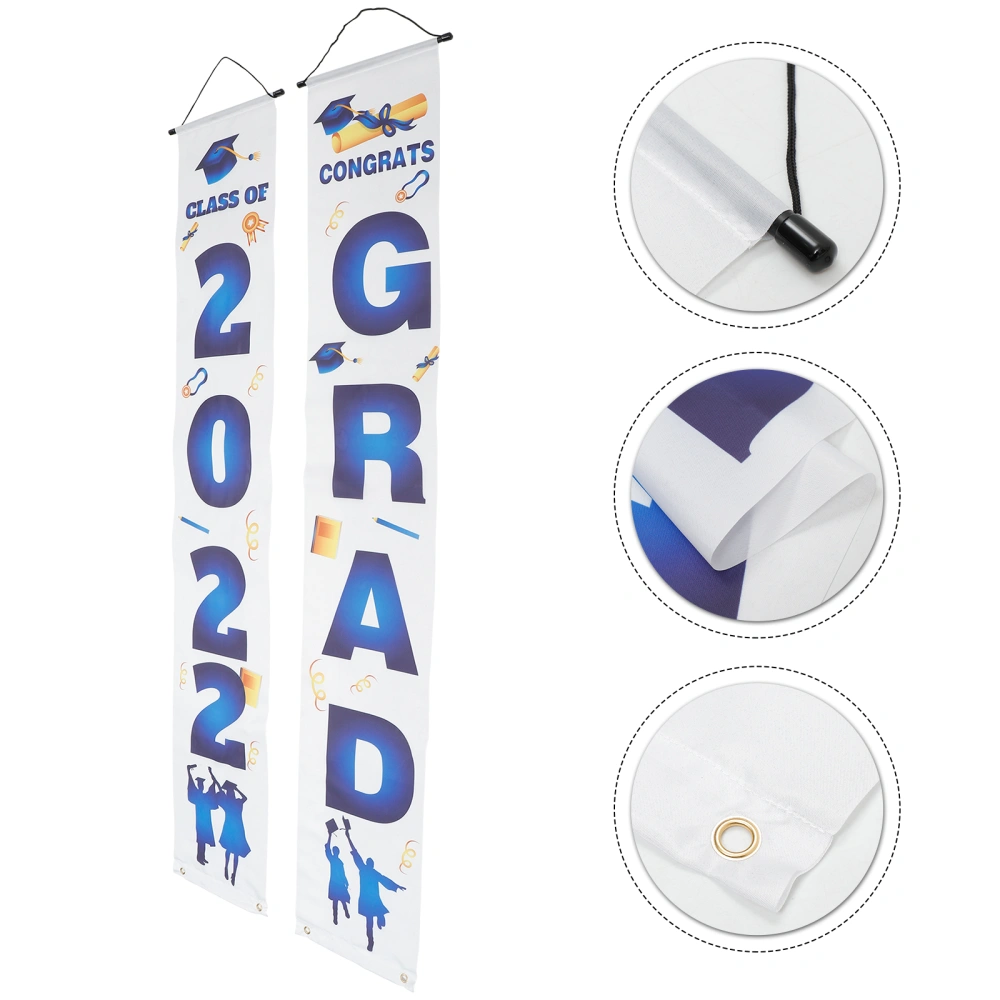 1 Pair Graduation Party Couplets Festive Banner Graduation Hanging Pendants