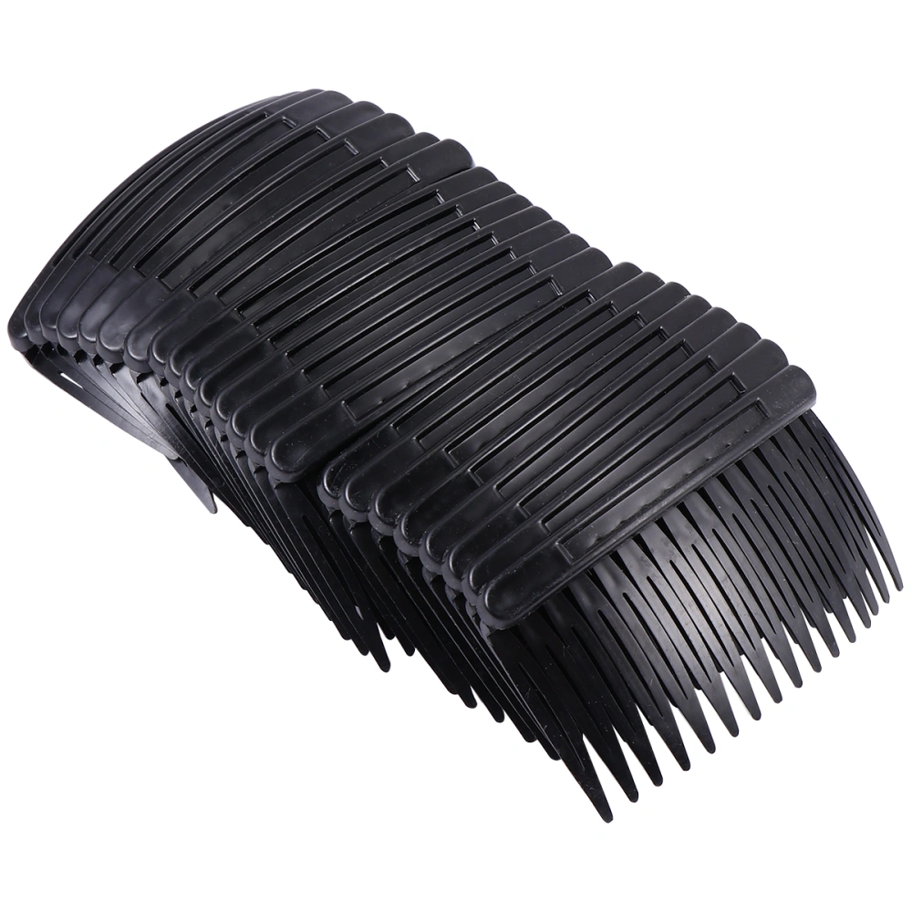 50pcs 16 Teeth DIY Hair Side Combs Simple Hair Inserted Comb Hairpin Hair Accessories (Black)