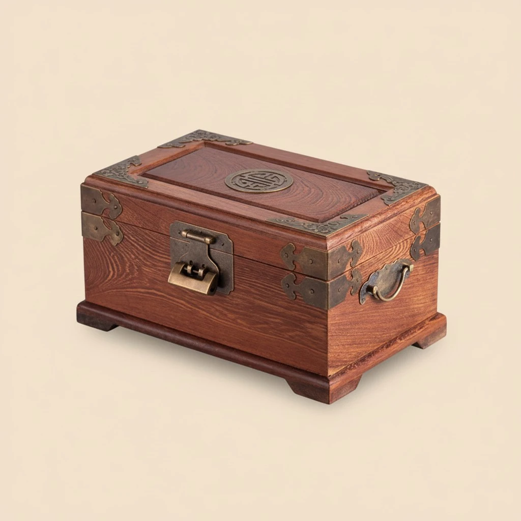 Pure Copper Square Jewelry Box Latch Retro Decorative Lock Catch Wooden Box Lock Catch