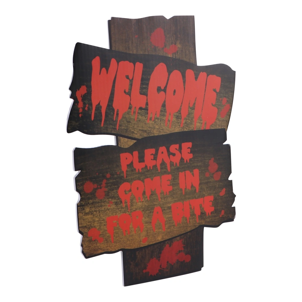 1PC Halloween Sign Lawn Advertising Board Street Signs Guide Halloween Props