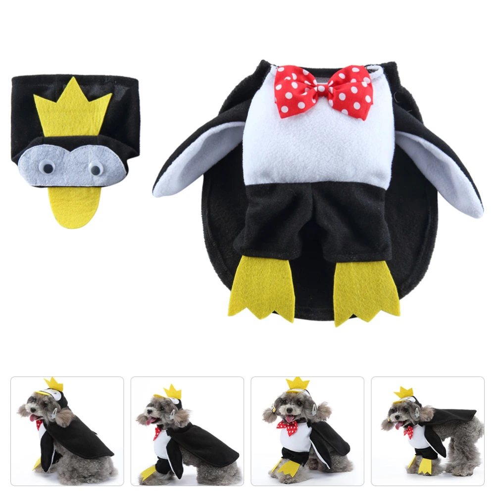 1 Set of Penguin Dog Cloak Puppy Cape Dog Halloween Cape Dog Cape Suit for Party