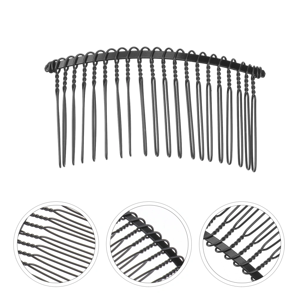 10pcs Hair Comb Pin Vintage Accessories Iron for Women Lady DIY Hair Styling (Black)