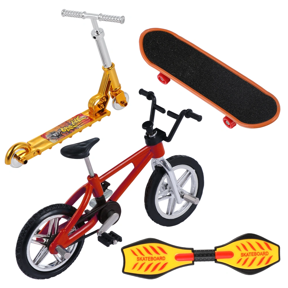 1 Set Mini Finger Toys Finger Skateboard Bike Scooter Finger Sports Gift