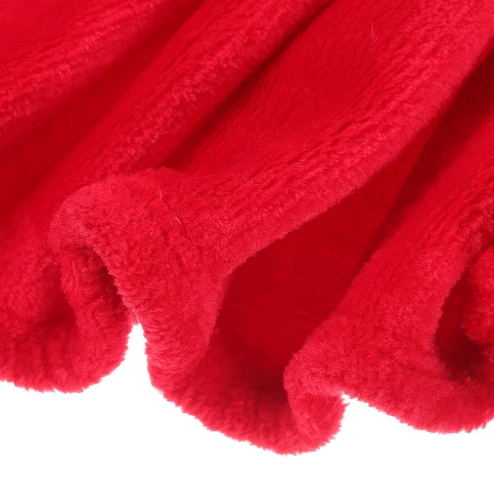 Gorgeous Flannel Fleece Pet Blanket Cozy Towel Solid Color Pet Blanket(Red)