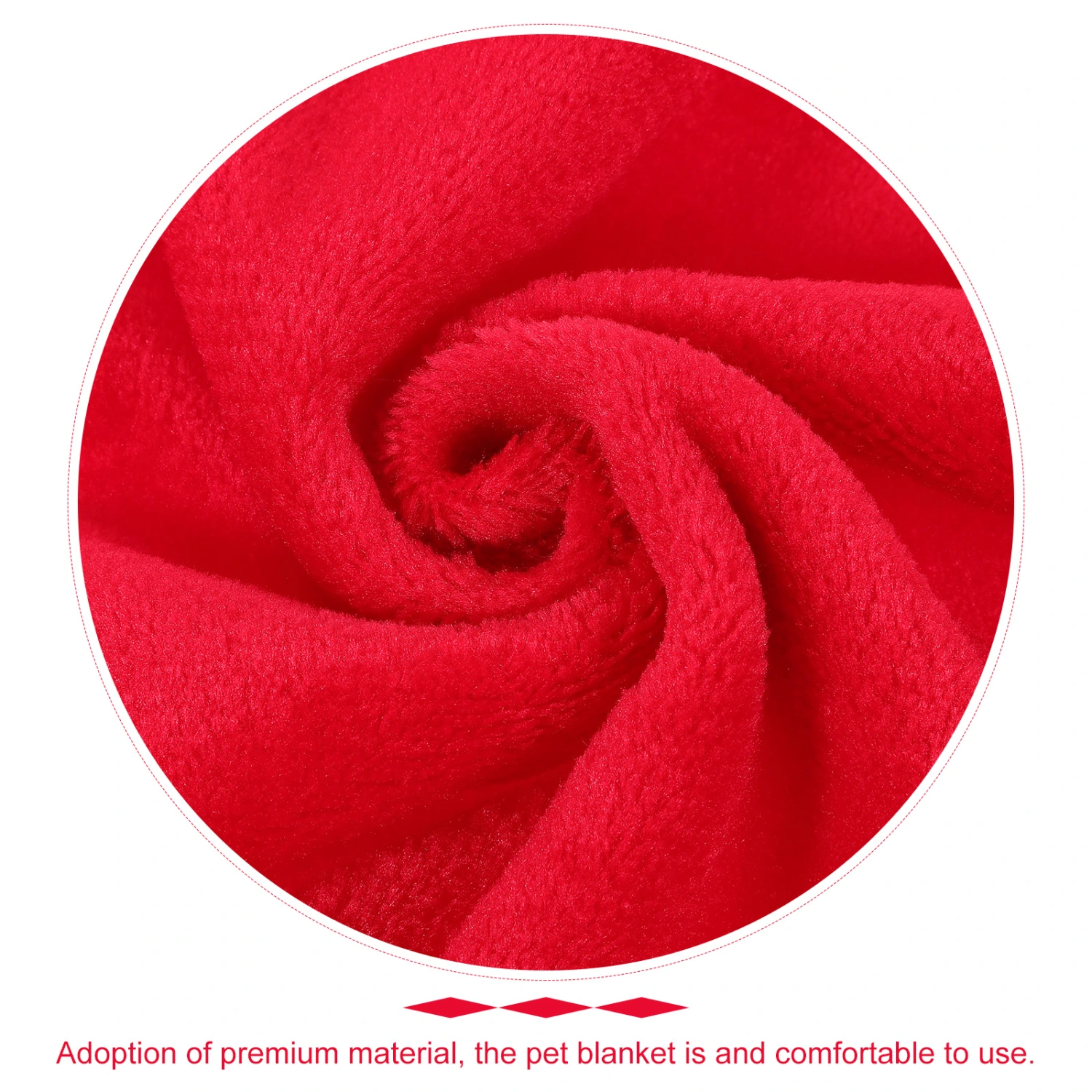 Gorgeous Flannel Fleece Pet Blanket Cozy Towel Solid Color Pet Blanket(Red)