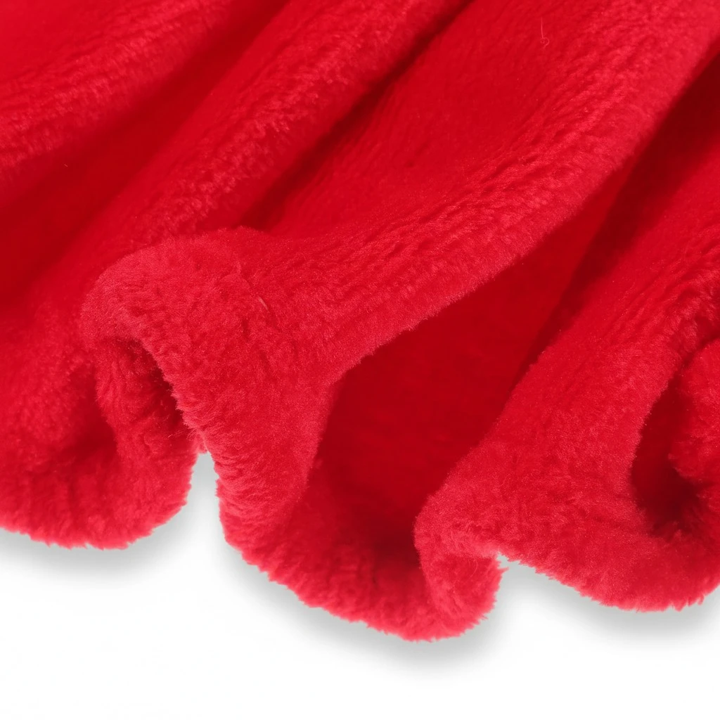 Gorgeous Flannel Fleece Pet Blanket Cozy Towel Solid Color Pet Blanket(Red)