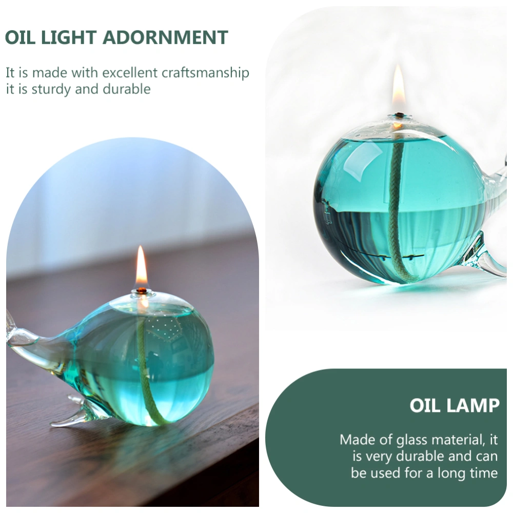 Oil Lamp Delicate Candlestick Adornment Decorative Oil Light Glass Oil Light Adornment