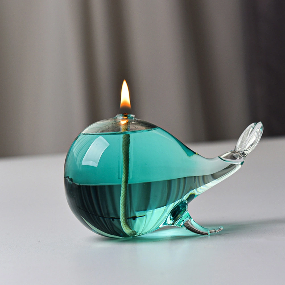 Oil Lamp Delicate Candlestick Adornment Decorative Oil Light Glass Oil Light Adornment