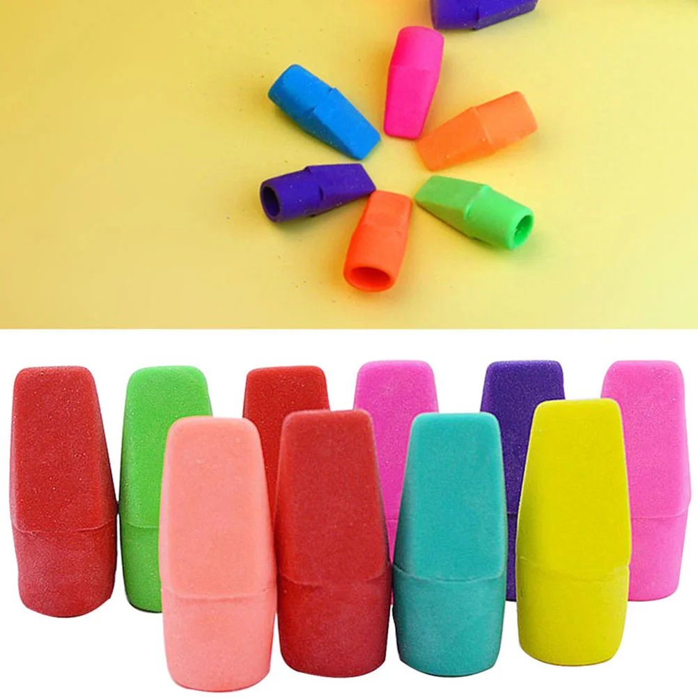 110PCS Pencil Eraser Colorful Erasers Students Stationery Gifts for Kids School Supplies (Random Color)