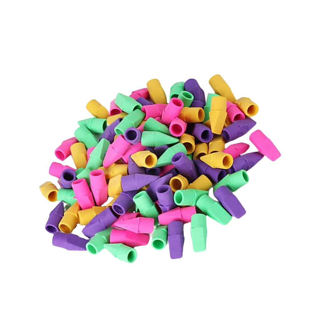 110PCS Pencil Eraser Colorful Erasers Students Stationery Gifts for Kids School Supplies (Random Color)