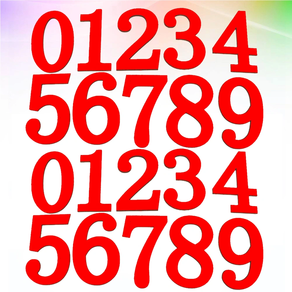 2 Sets Wooden Numbers Unfinished Number Decoration DIY Craft Ornaments Educational Mathematics Toys Prop