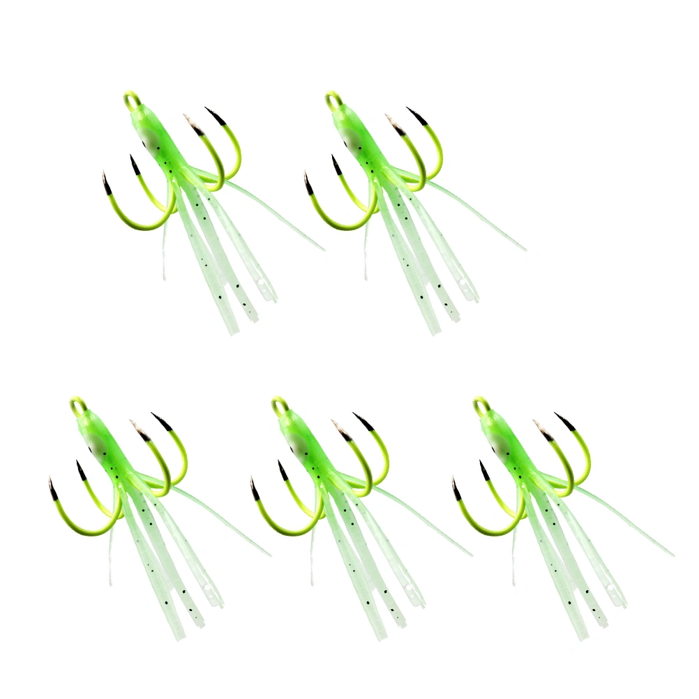 5PCS  Luminous Fishing Baits Fishing Lures Artificial Squid Fishing Lures Baits