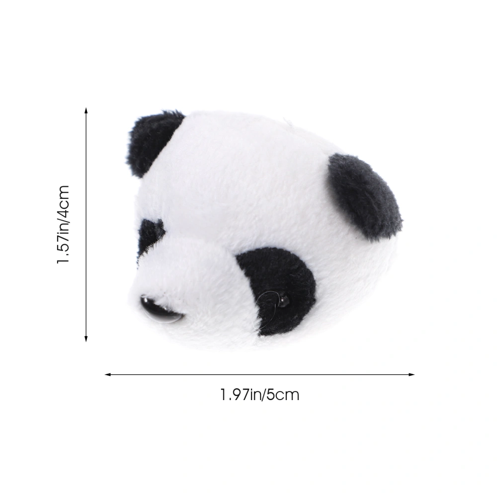 4Pcs Panda Shape Crafts DIY Jewelry Accessories DIY Child Headdresses Plush Decors Small Panda Decors