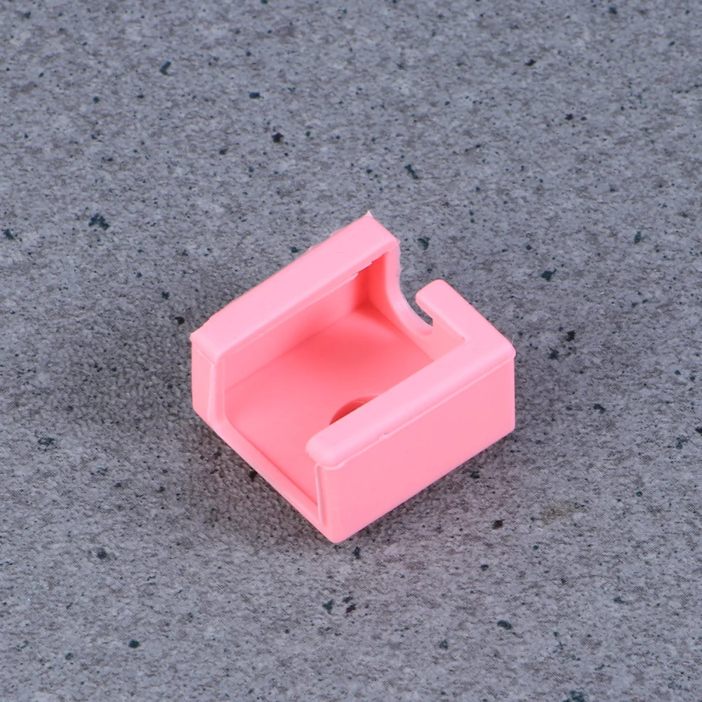 Silicone Protective Case Cover 3D Printer Accessory for MK7/8/9 Aluminum Heater Block (Pink)