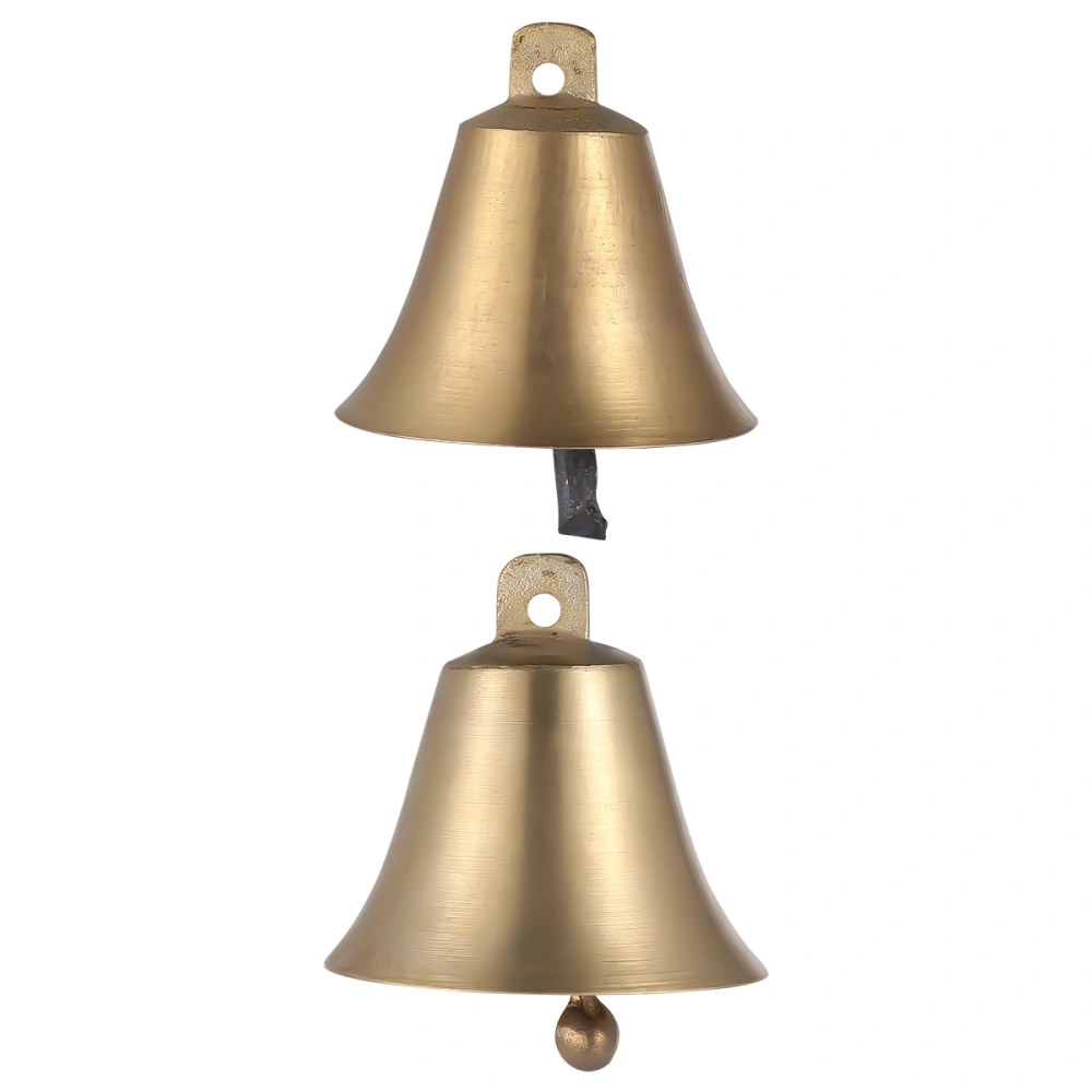 2Pcs Brass Opening Horn Bells Copper Bell Pendants DIY Wind Chimes Accessories