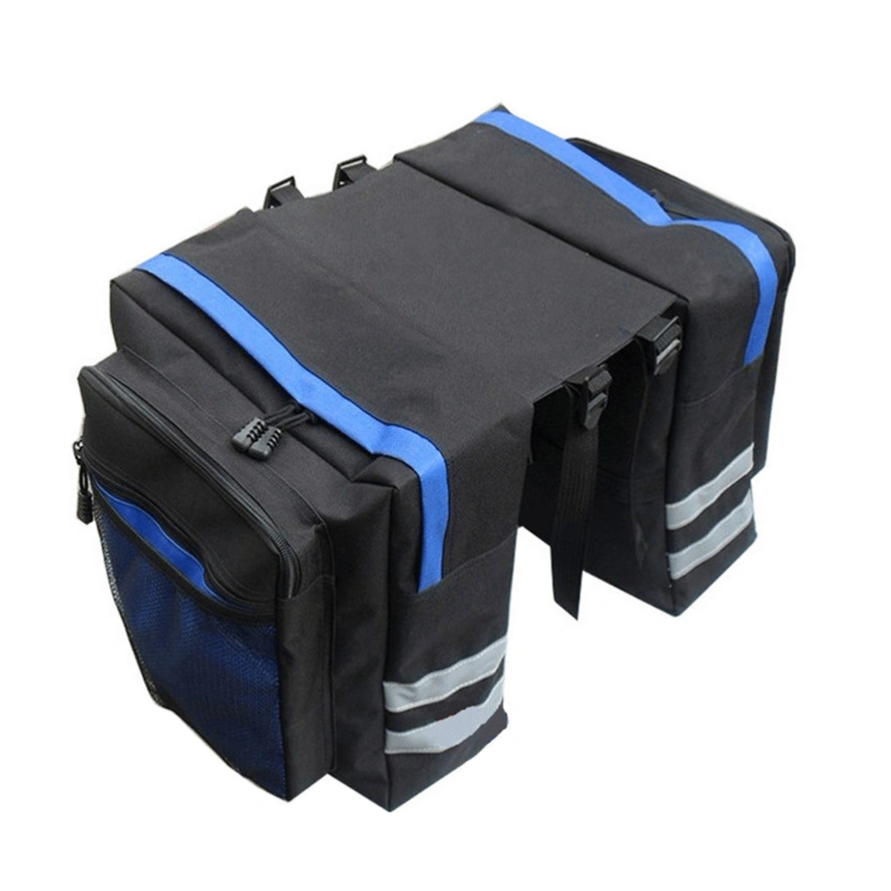 Multi-functional Bag Mountain Bike Waterproof Cycling Rear Seat Bag Trunk Shoulder Handbag Pannier (Blue)