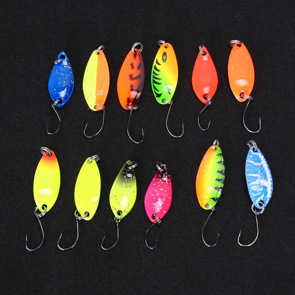 12 in 1 3-5g Fishing Lures Baits Set Metal Paillette Hard Bait Salmon Bass Fishing Lures