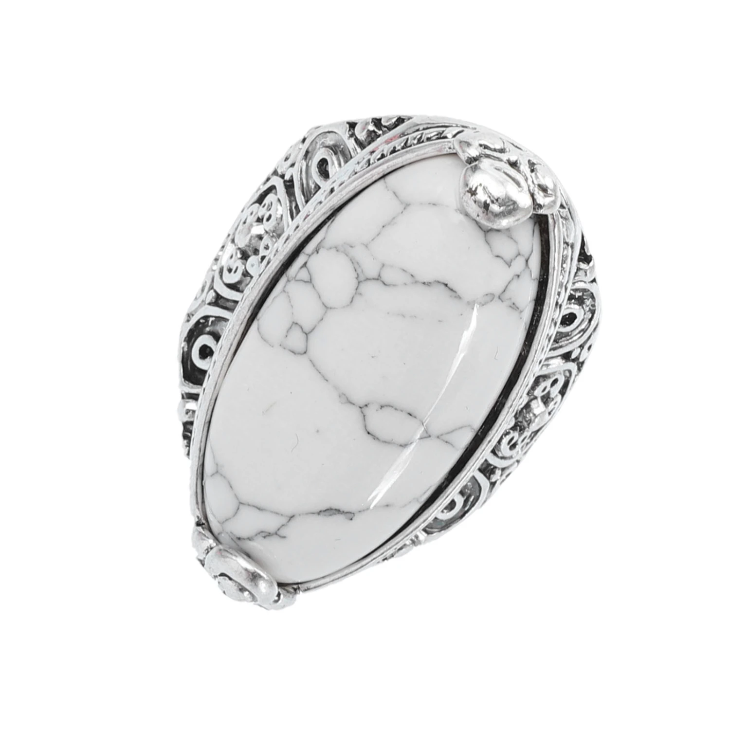 Elegant Turquoise Ring Bohemian Style Carving Ring Fashion Lady Ring Jewelry