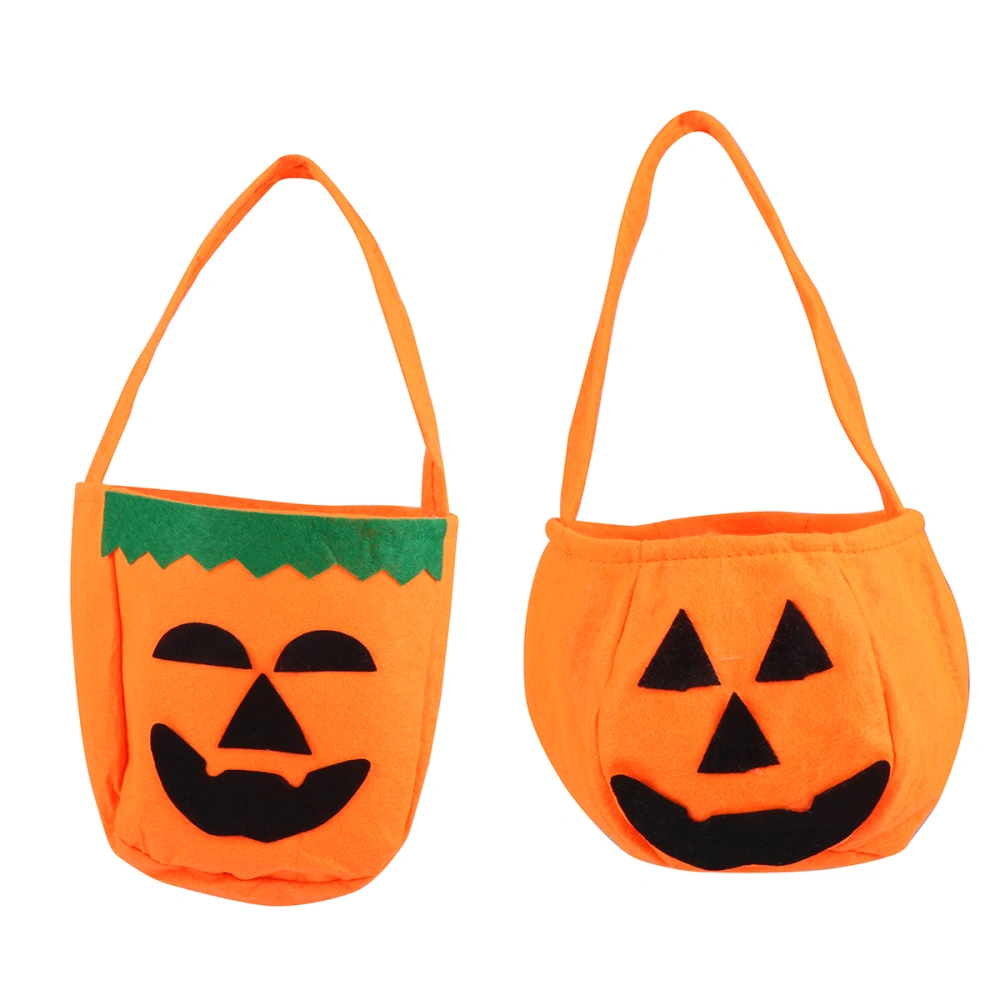 2pcs Candy Gift Bag Pumpkin Shape Candy Packaging Box Storage Bag Gift Container