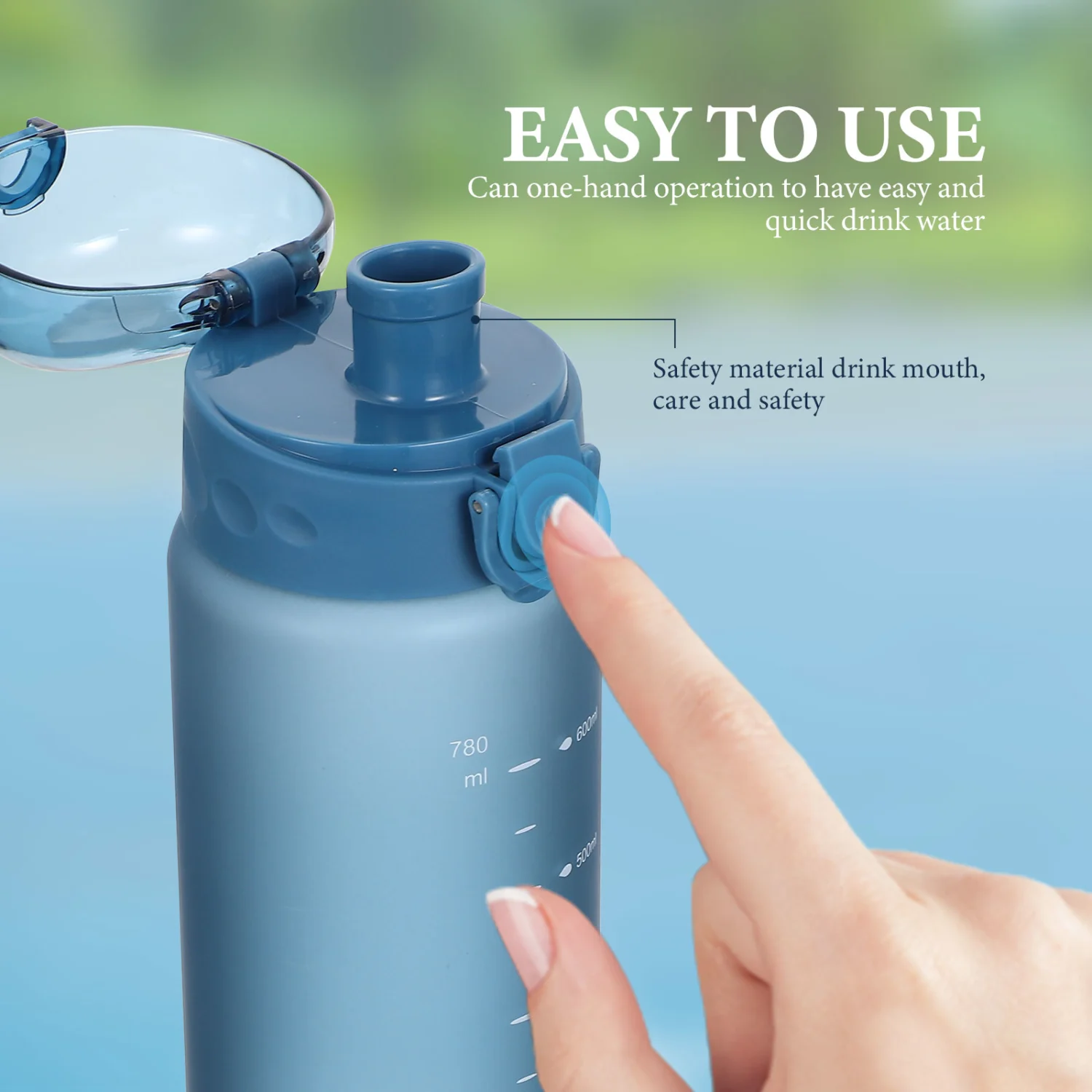 Outdoor Water Bottle Drinking Bottle Portable Sports Bottle Fitness Water Bottle