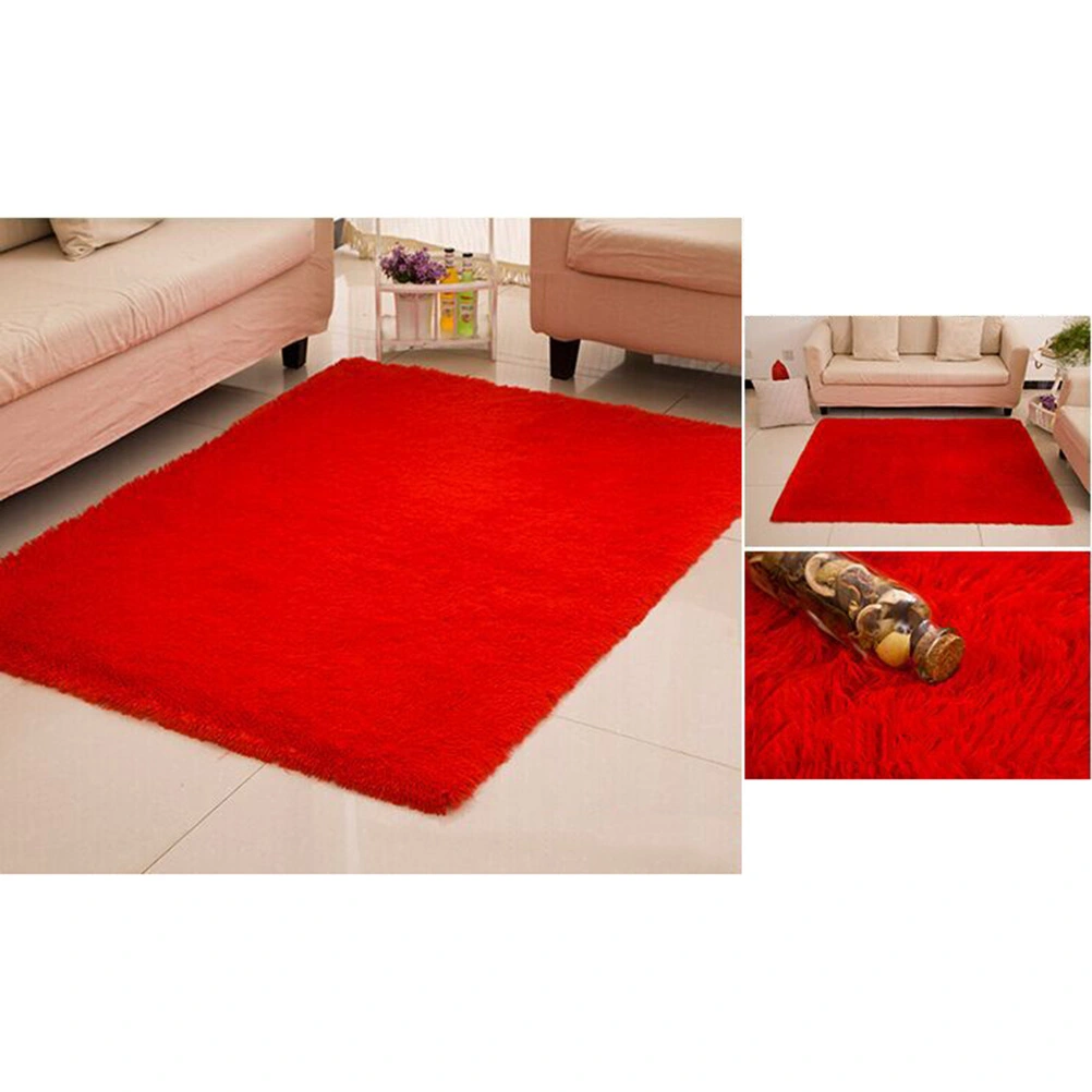 Modern Rugs Living Room Carpet Bedroom Rug for Children Play Solid Home Decorator Floor Mat Carpet 50x80cm (Red)