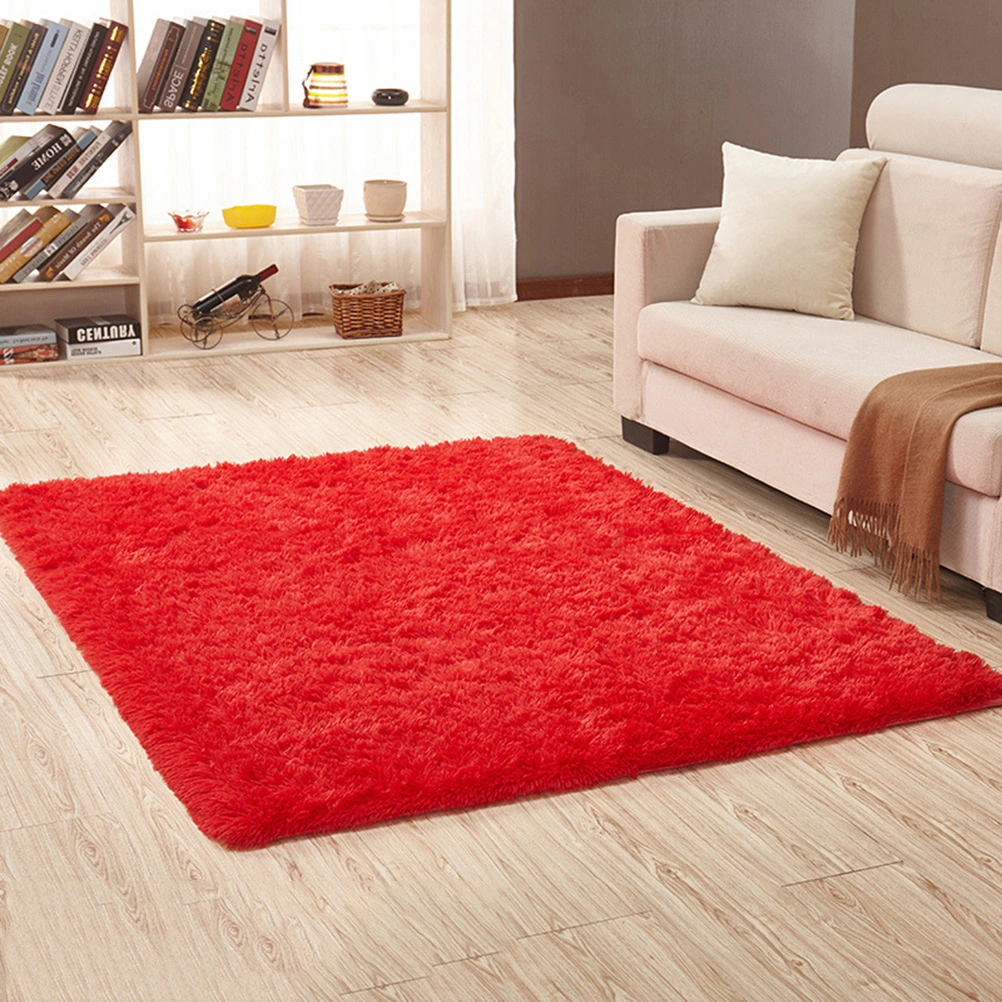 Modern Rugs Living Room Carpet Bedroom Rug for Children Play Solid Home Decorator Floor Mat Carpet 50x80cm (Red)