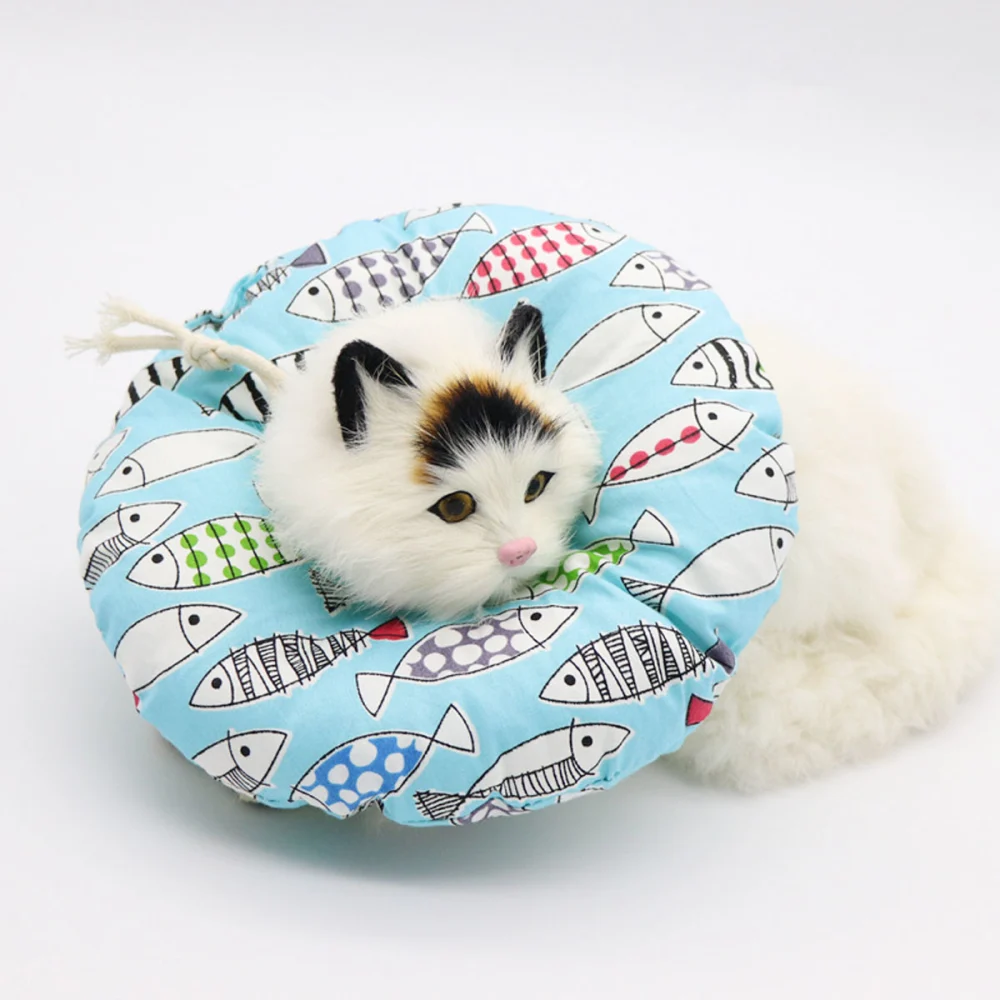 1 Pc Fish Pattern Pet Collar Anti-Bite Anti-Lick Collar Cat Sterilization Neck Collar (Size M)