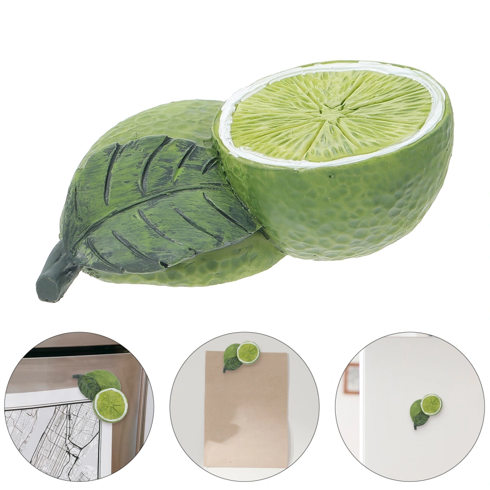 Three-dimensional Lemon Fridge Magnet Refrigerator Magnetic Decor DIY Decor